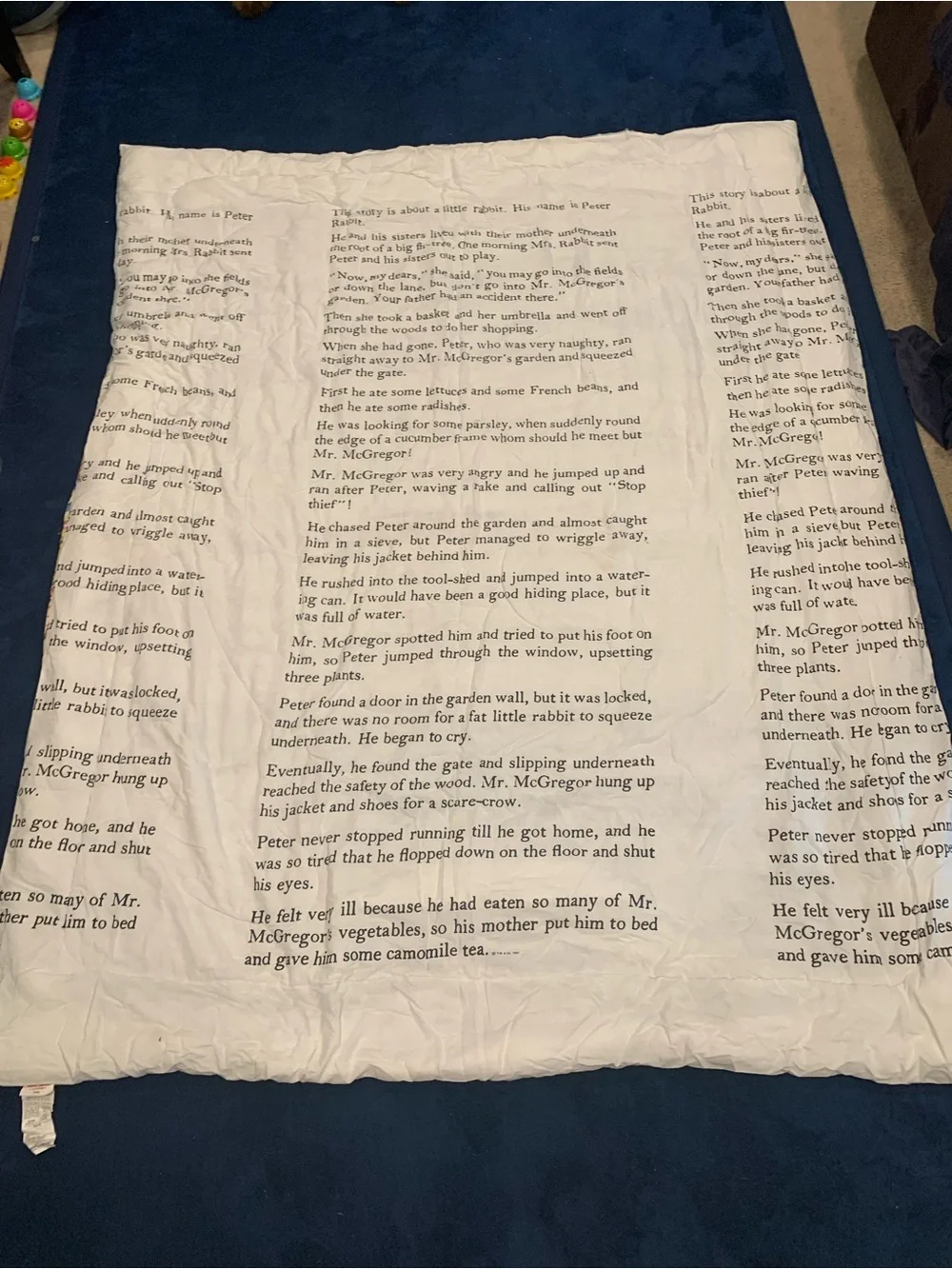 Vintage Beatrix Potter Size Twin Comforter and 4 pillowcases